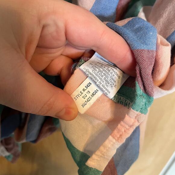 Madewell Novel Tie-Front Button Top in Flagstaff Stripe 2X - Picture 6 of 6